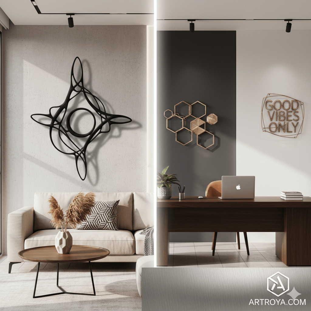 Ev ve Ofis Dekorasyonunda Sanatın Yeni Yüzü: Metal Duvar Tabloları - Artroya