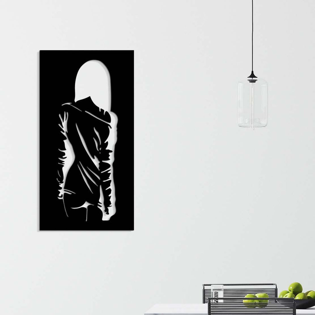 Gizemli Kadın Modern Silüet Metal Duvar Tablosu - Sanat Koleksiyonu - Artroya