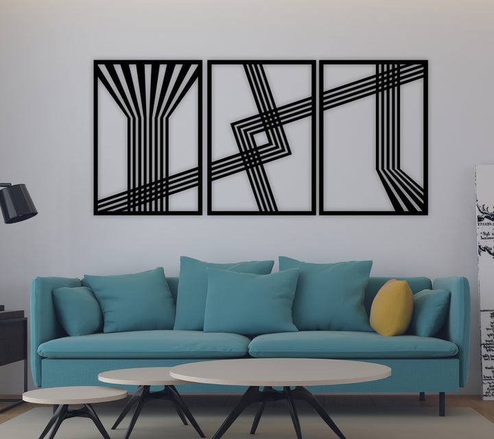 3D Art Deco Metal Tablo ve 2cm Gölge Derinliği Perspektifi