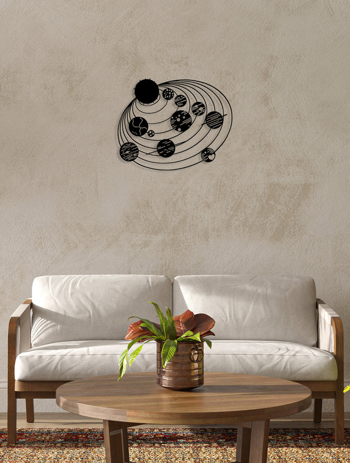 Duvardan 2cm Önde Duran 3D Derinlikli Kozmik Sanat Metal Dekor Galaksi