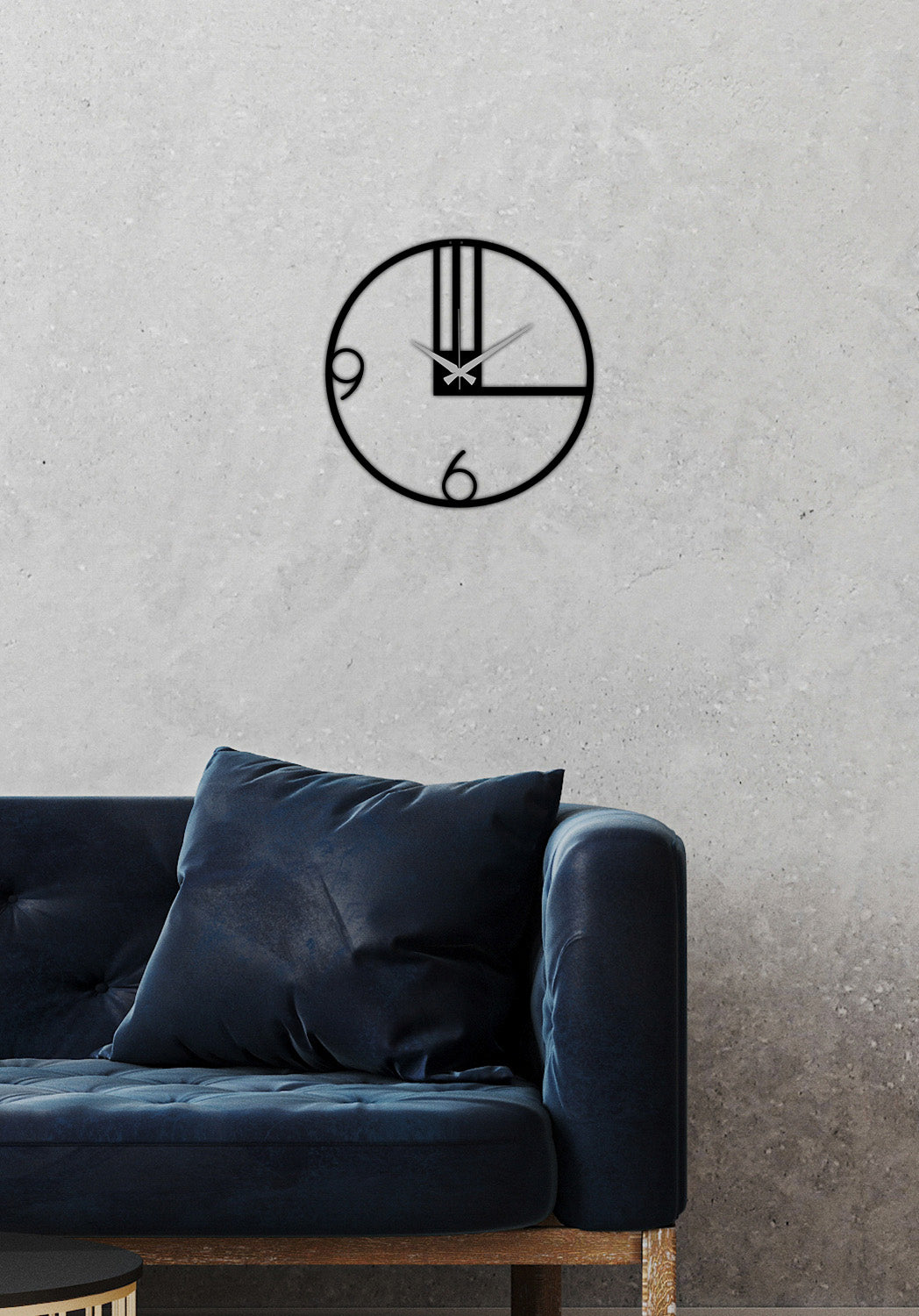 Duvardan 2cm Önde Duran 3D Derinlikli Metal Saat Duvar Dekoru Titan