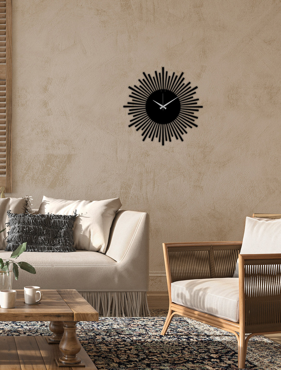 Duvardan 2cm Önde Duran 3D Derinlikli Metal Saat Duvar Dekoru Velocita