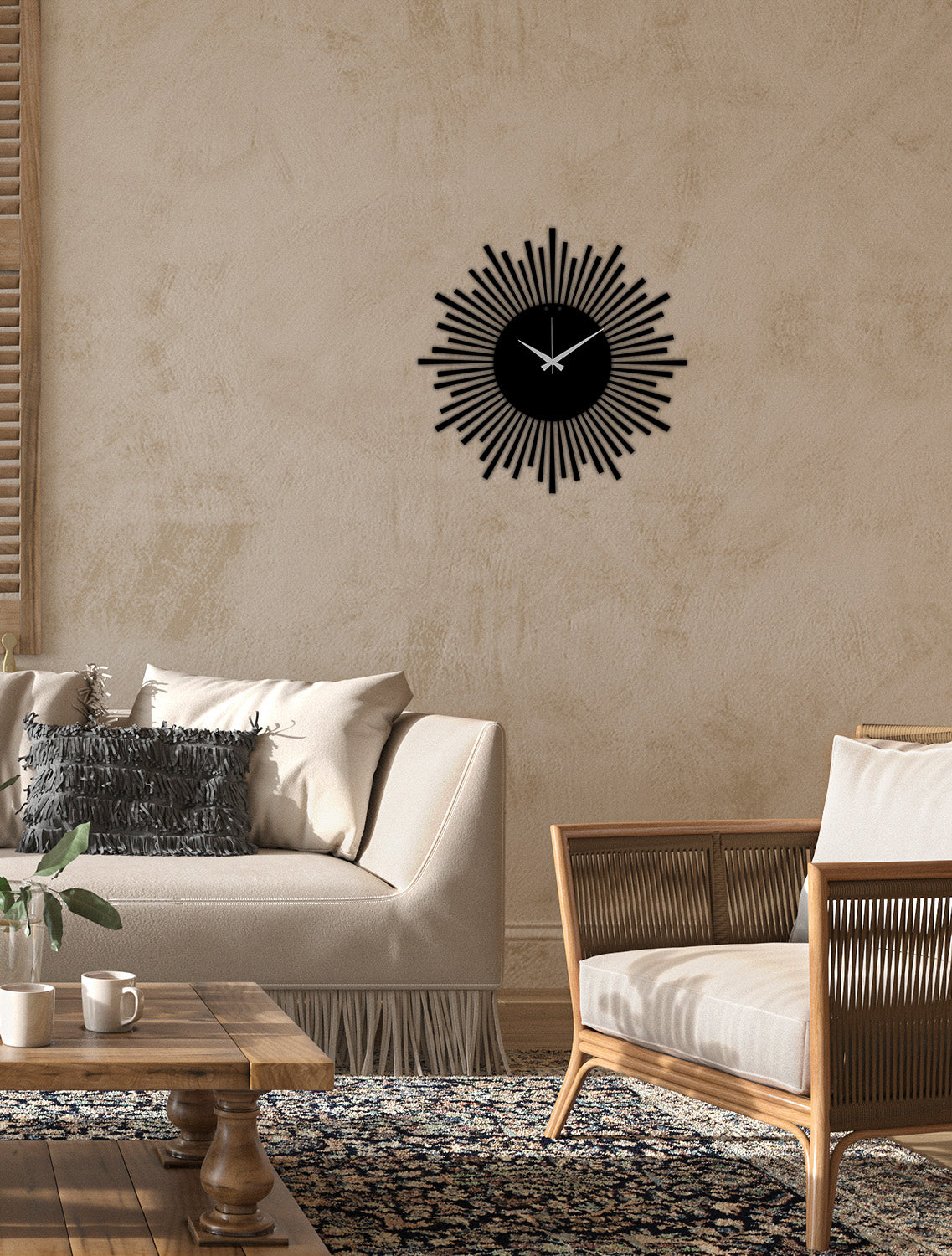 Duvardan 2cm Önde Duran 3D Derinlikli Metal Saat Duvar Dekoru Velocita