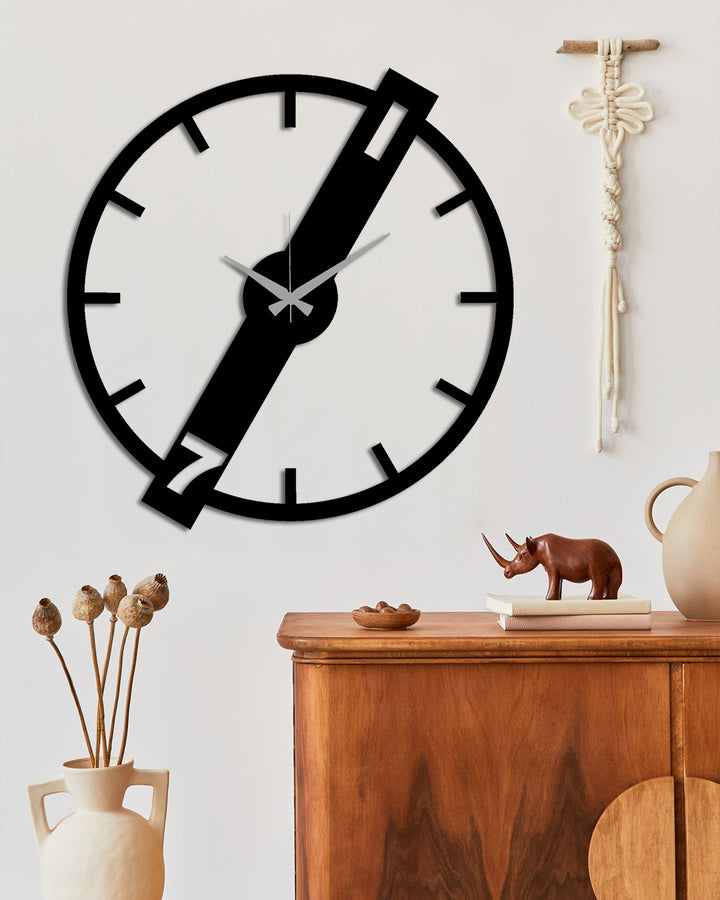 Duvardan 2cm Önde Duran 3D Derinlikli Metal Saat Duvar Dekoru Zenith