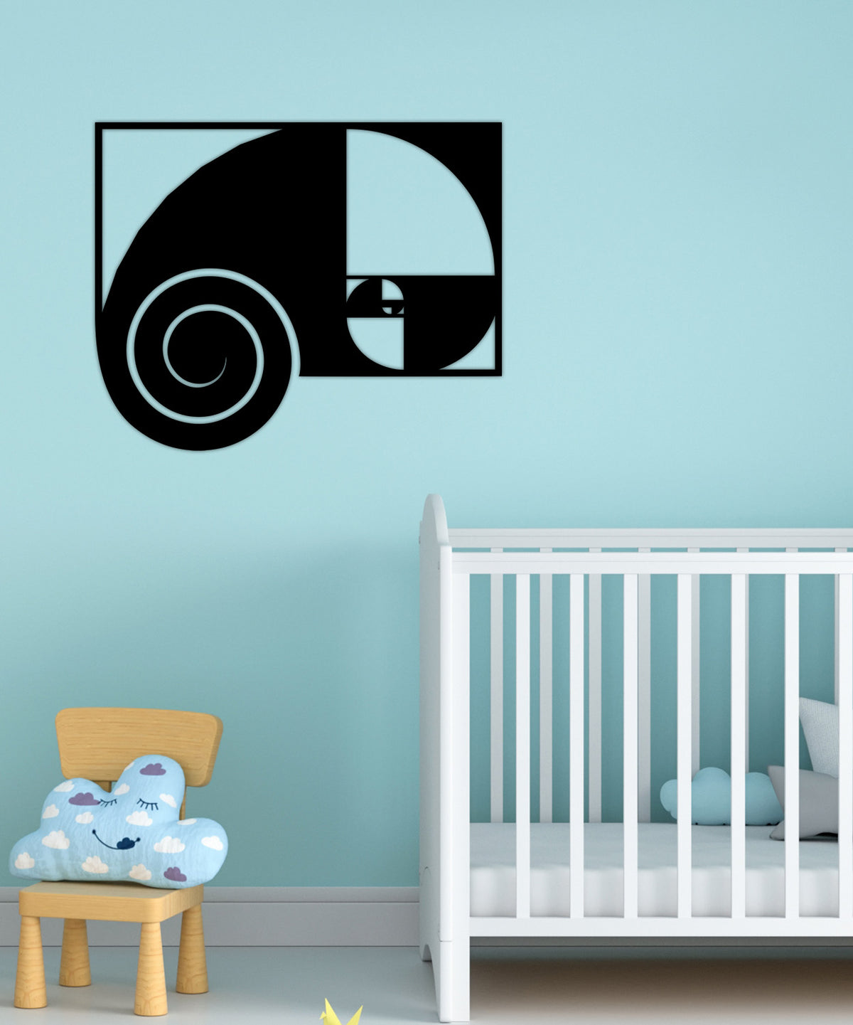 Duvardan 2cm Önde Duran 3D Derinlikli Siyah Metal Matematiksel Tablo