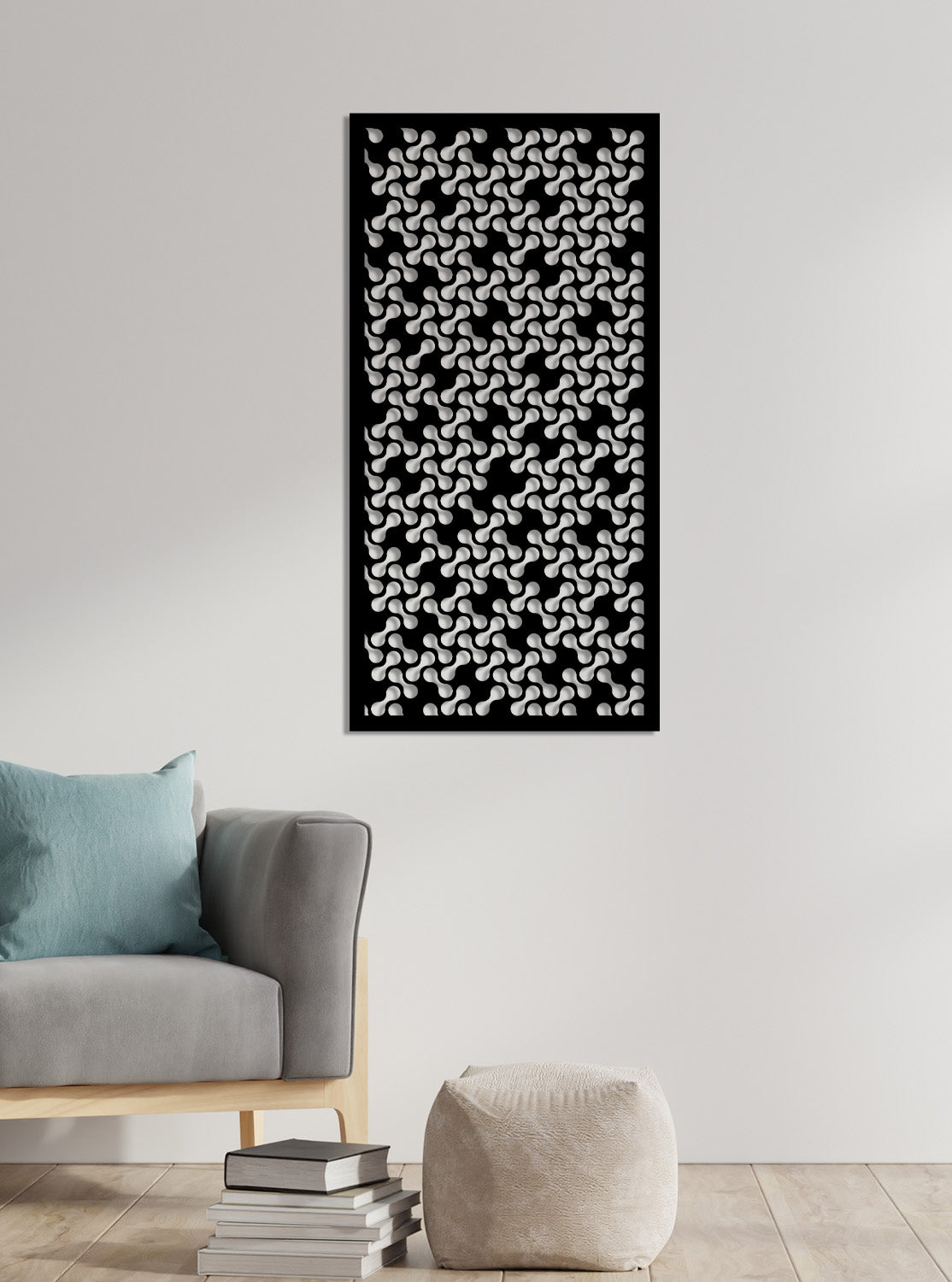 3D Soyut Kamuflaj Metal Tablo ve 2cm Duvar Gölge Derinliği