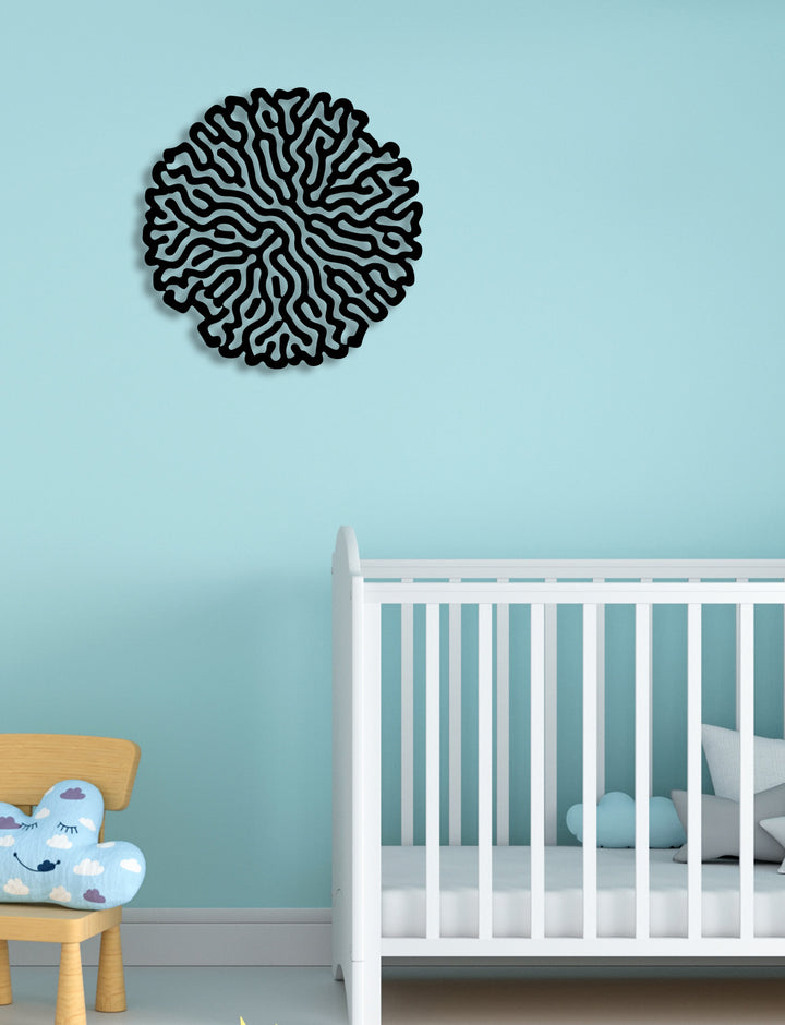 3D Zihin Haritası Metal Tablo ve 2cm Duvar Gölge Derinliği