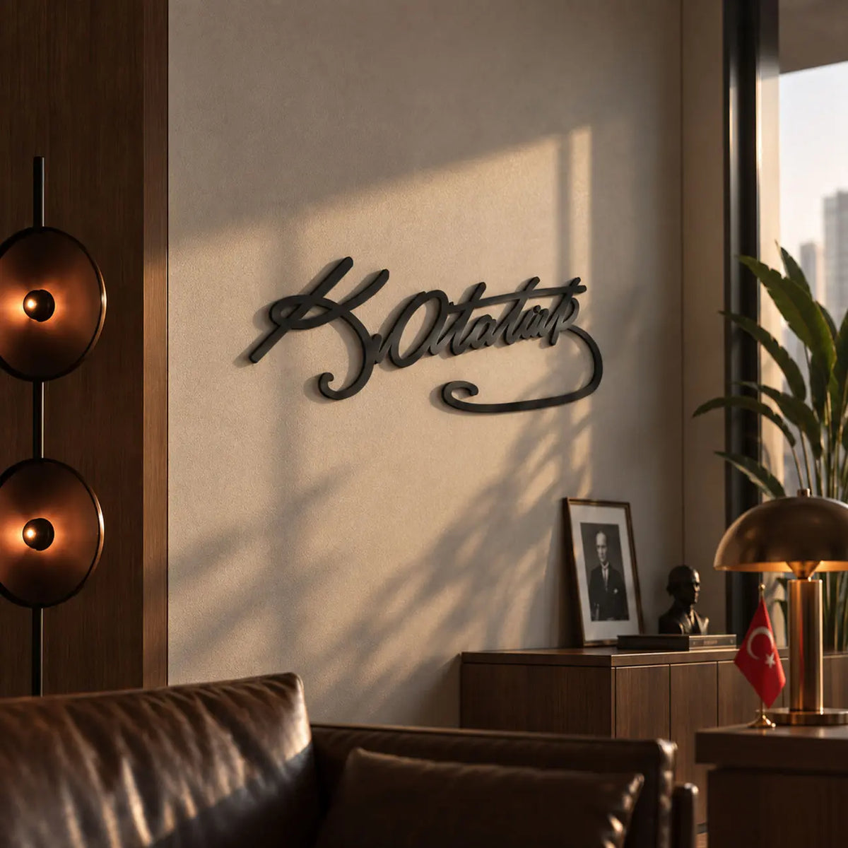 Artroya Atatürk İmzası Metal Tablo - Modern Duvar Dekoru ve Ofis Hediyesi