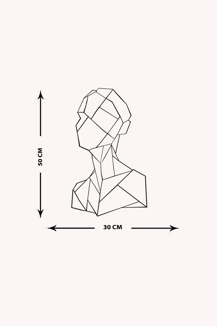 Modern Line Portrait Metal Duvar Tablosu