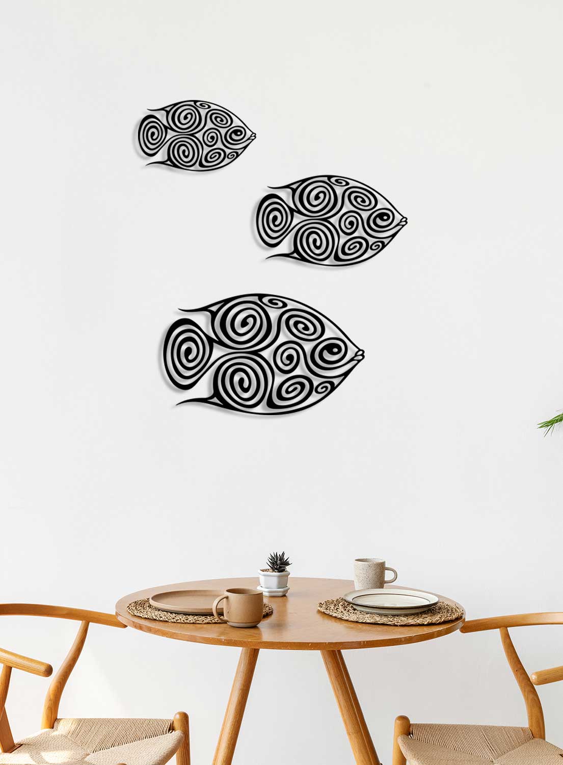 3'lü Sualtı Valsi Metal Tablo Seti | Soyut Sanat Serisi