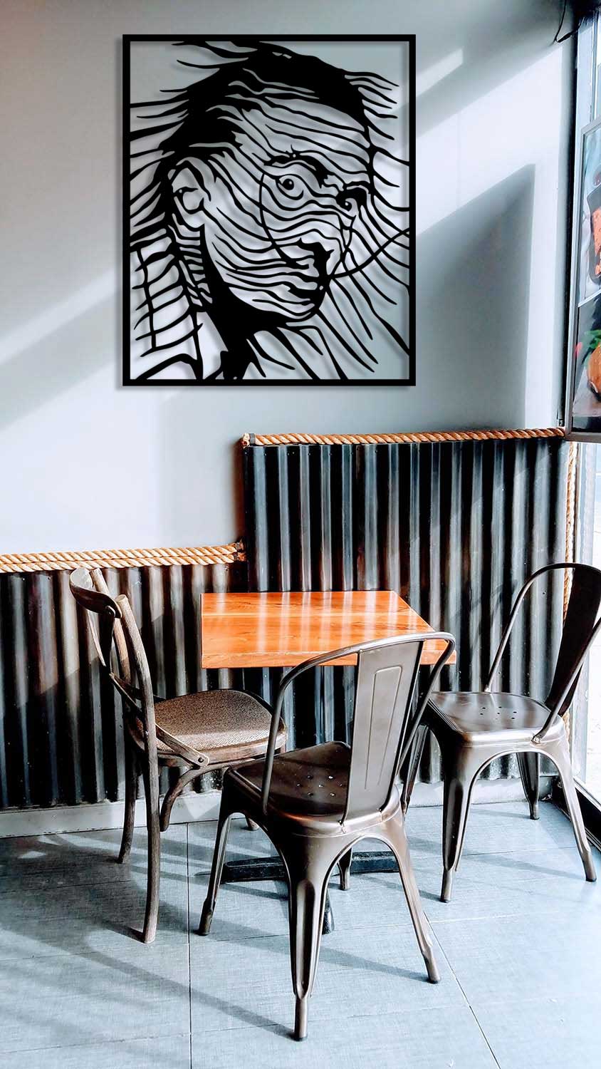 Sürrealist Dali Portresi Metal Duvar Tablosu - Salvador Dali Sanat Koleksiyonu - Artroya