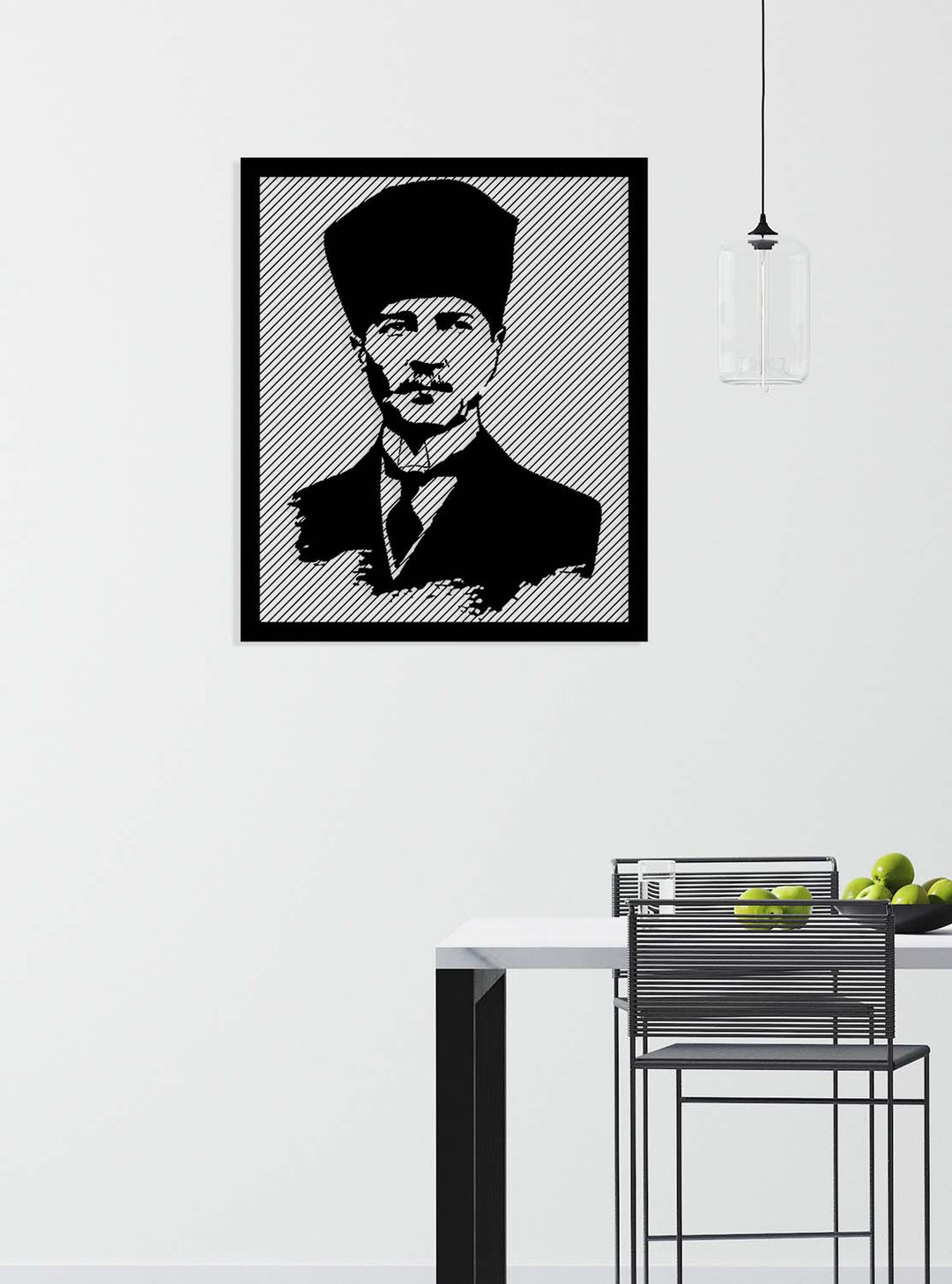 Atatürk Temsili Metal Duvar Tablosu