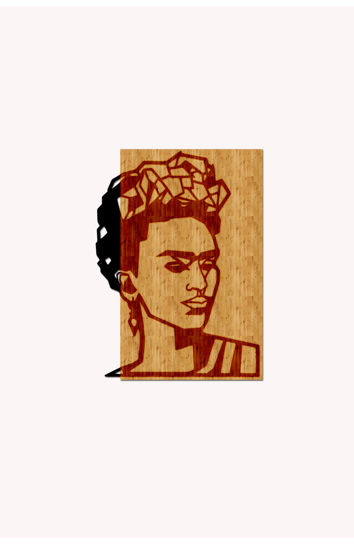 Frida Kahlo Ahşap Metal Duvar Tablosu