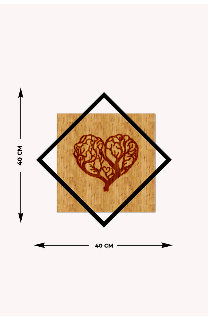Kalbin Doğası Ahşap Metal Duvar Tablosu