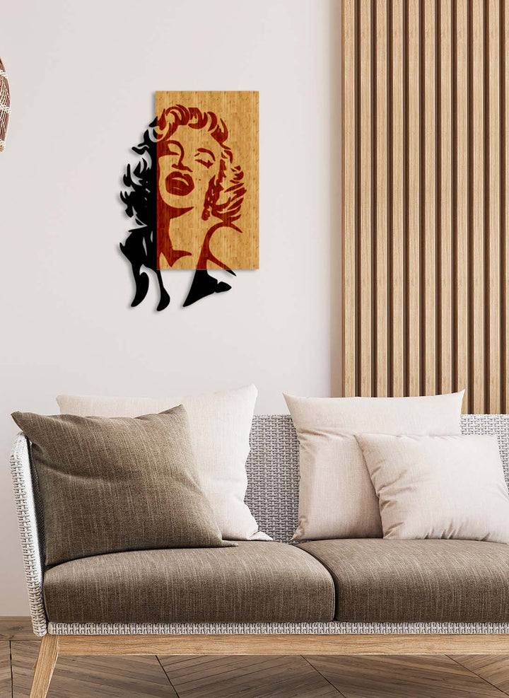 Marilyn Monroe Ahşap Metal Duvar Tablosu