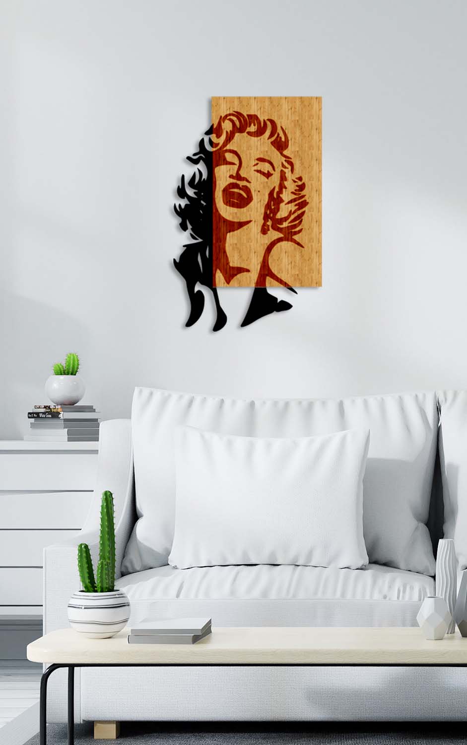 Marilyn Monroe Ahşap Metal Duvar Tablosu