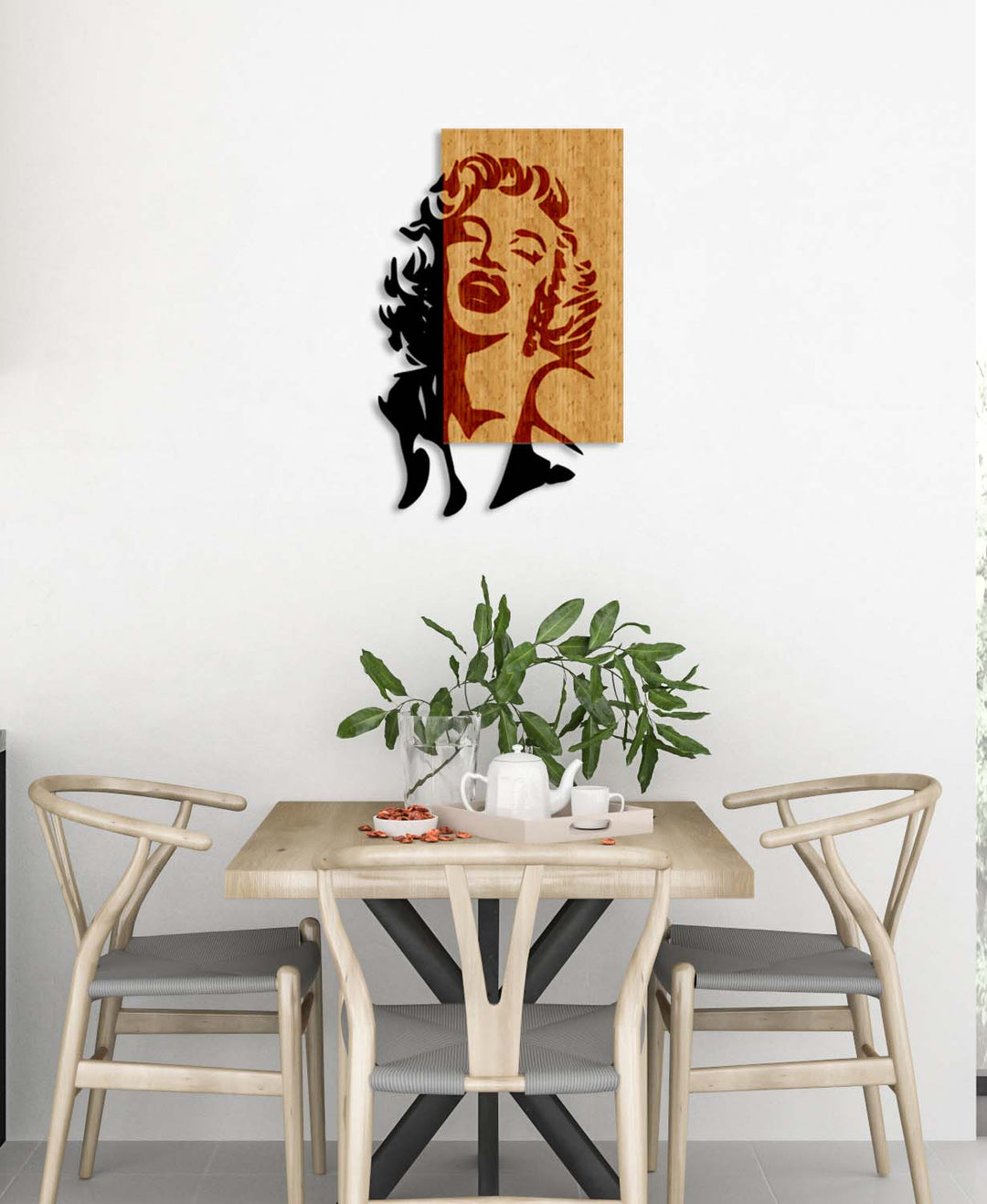 Marilyn Monroe Ahşap Metal Duvar Tablosu