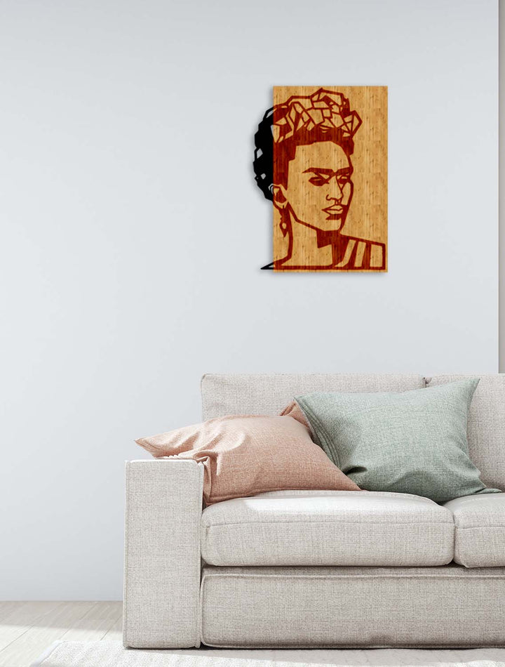 Frida Kahlo Ahşap Metal Duvar Tablosu