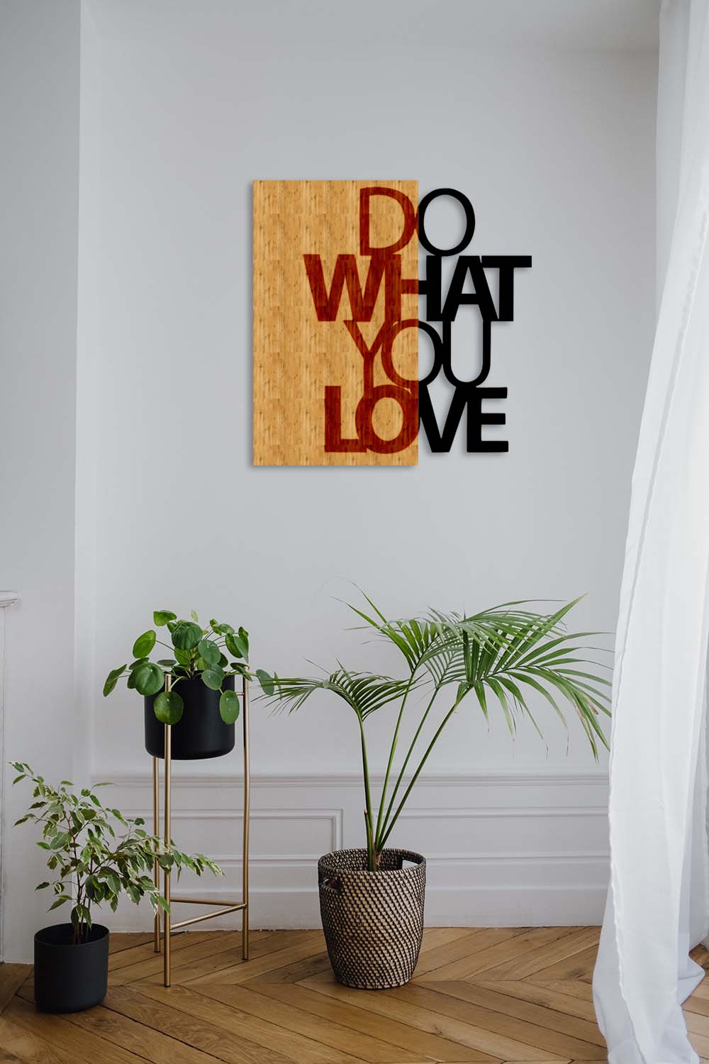 Do What u Love Ahşap Metal Duvar Tablosu