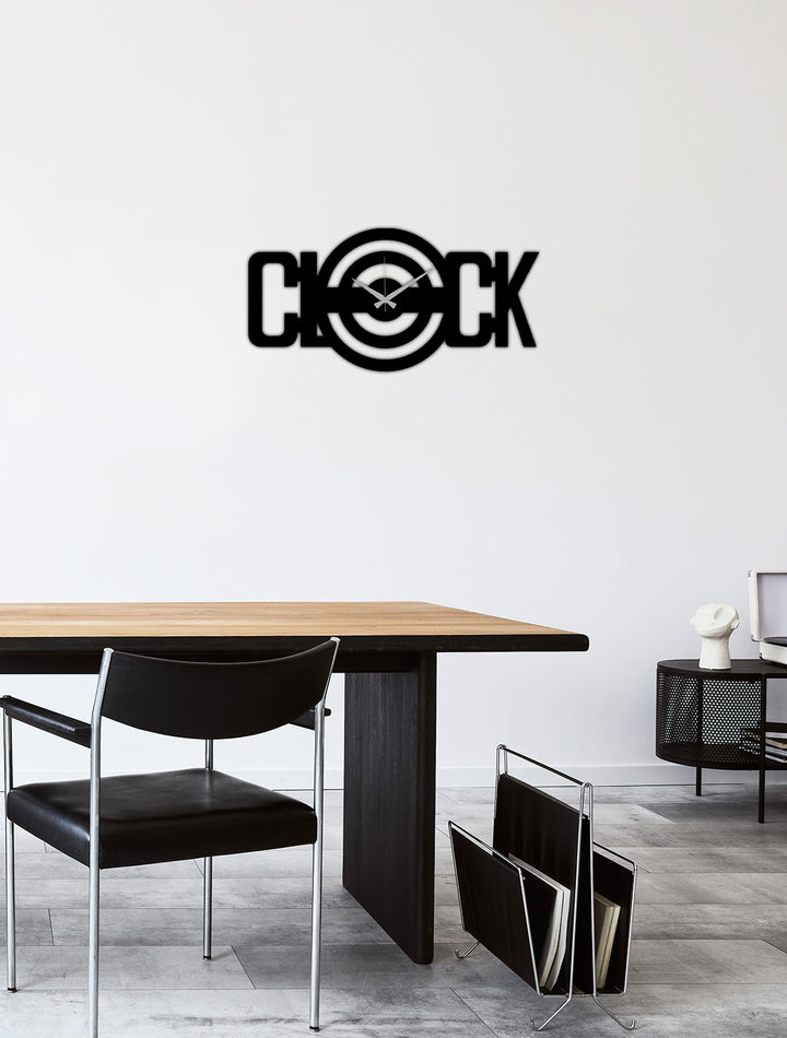 Modern Text Metal Duvar Saati ARTCLOCK-086