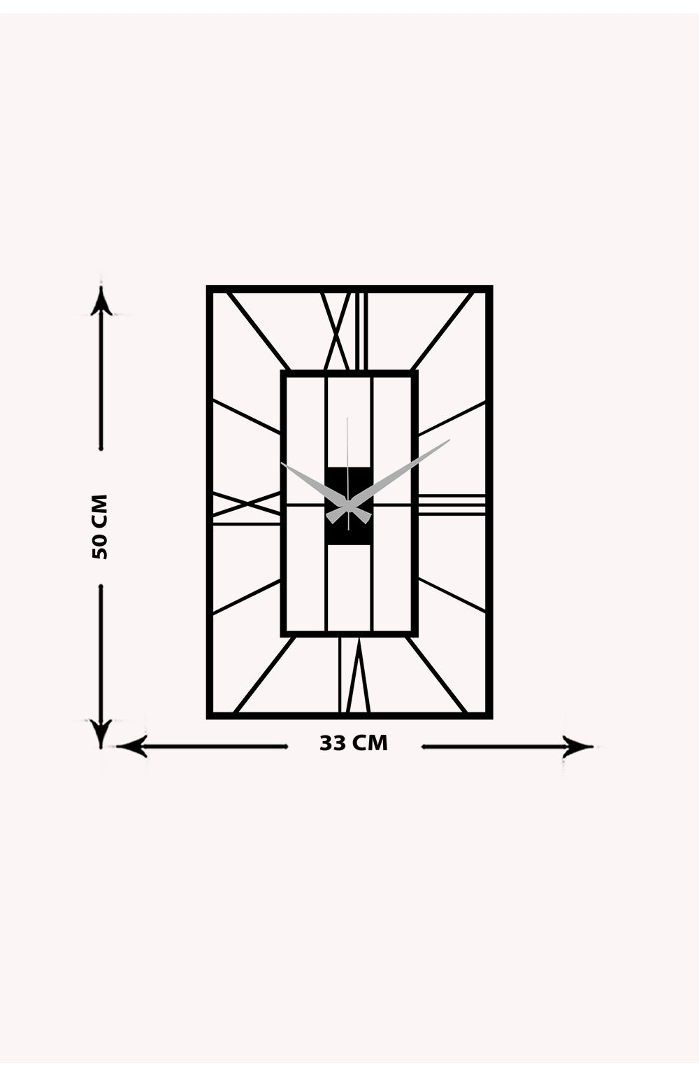 Romen Rakamlı Metal Duvar Saati | ARTCLOCK-090