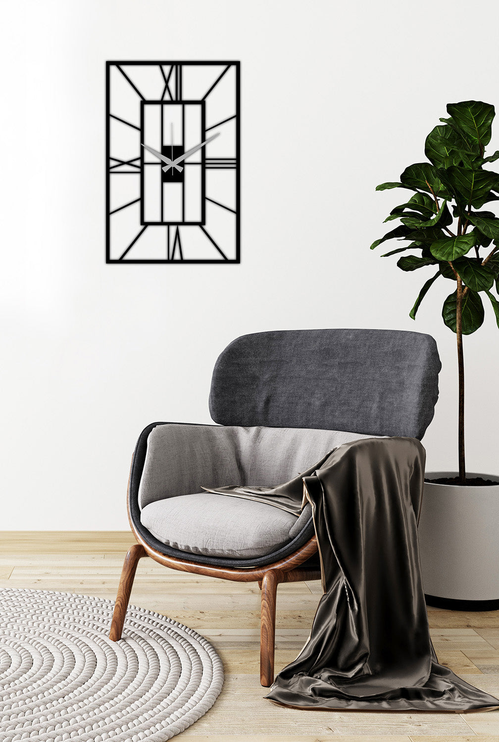 Romen Rakamlı Metal Duvar Saati | ARTCLOCK-090