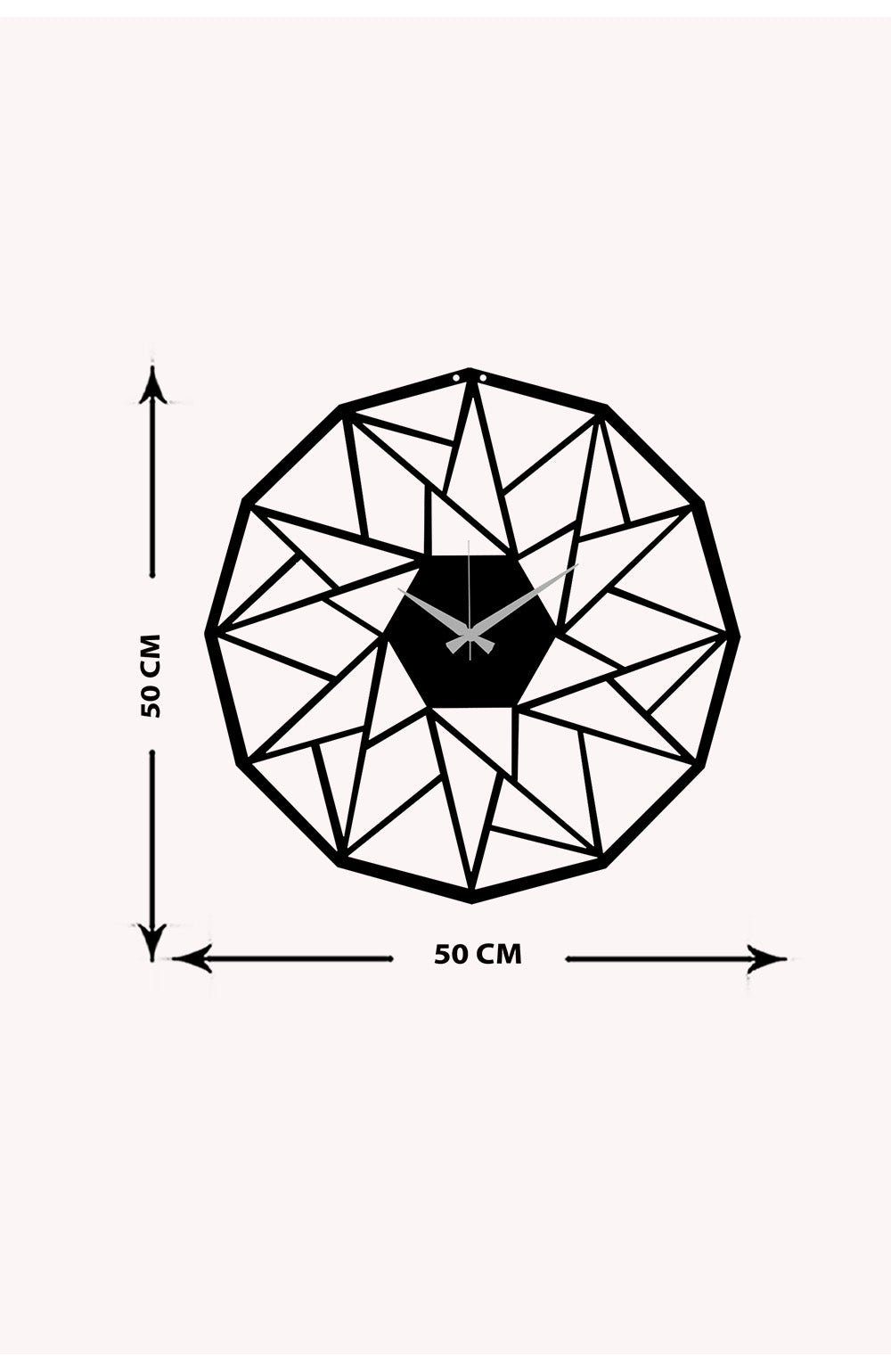 Geometrik Metal Duvar Saati