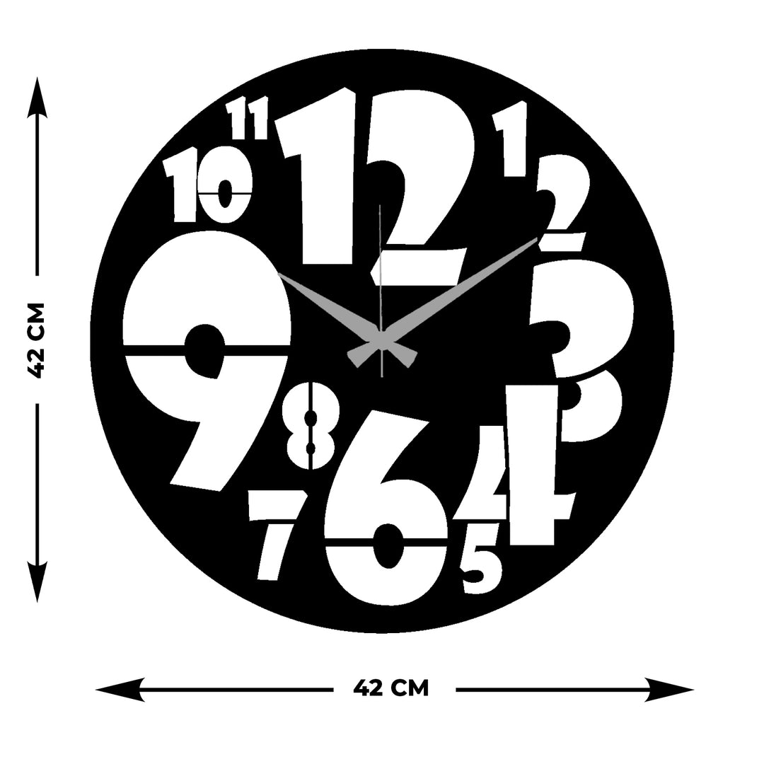 Modern Number Metal Duvar Saati ARTCLOCK-209