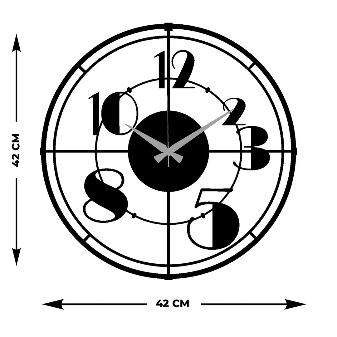 Atom Katmanı  Metal Duvar Saati