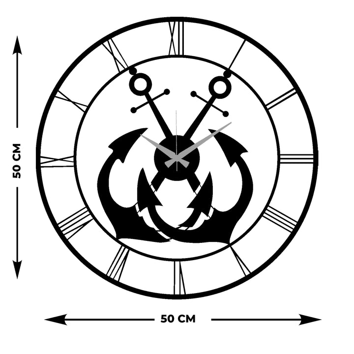 Çapa Metal Duvar Saati