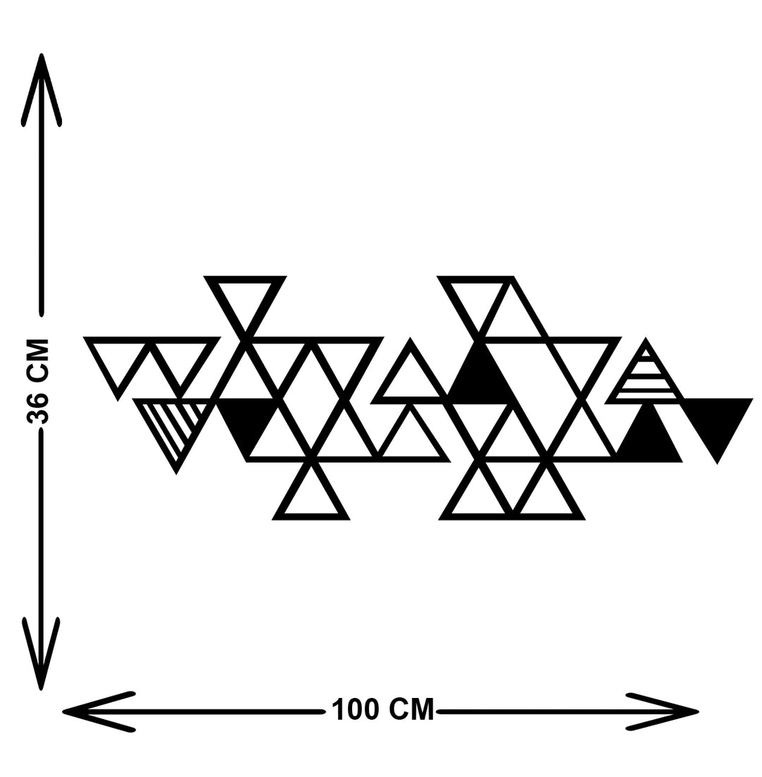Geometric Triangles Metal Duvar Tablosu