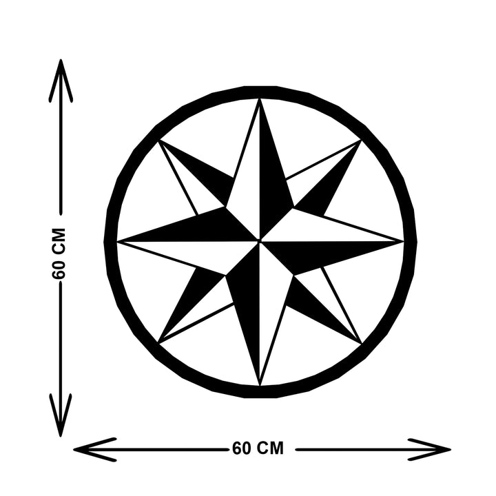 Pusula Metal Duvar Tablosu