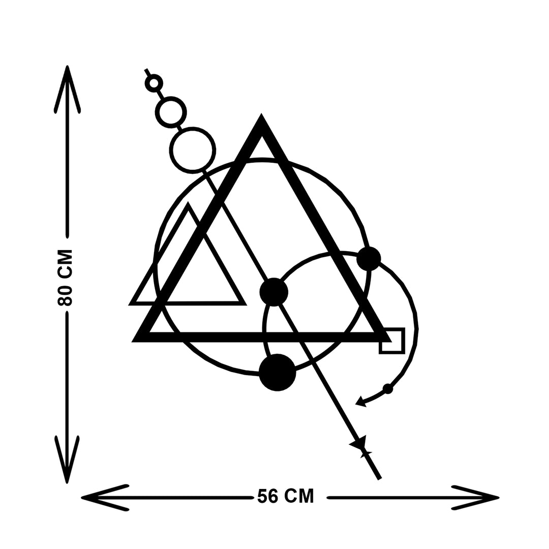 Archer Geometric Metal Duvar Tablo