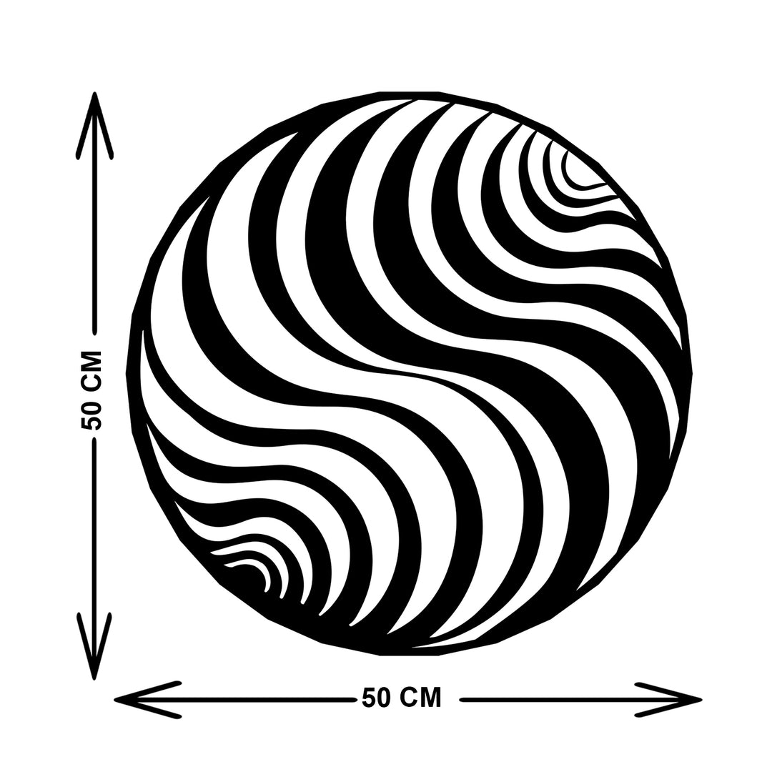 Optical Illusion Metal Duvar Tablosu