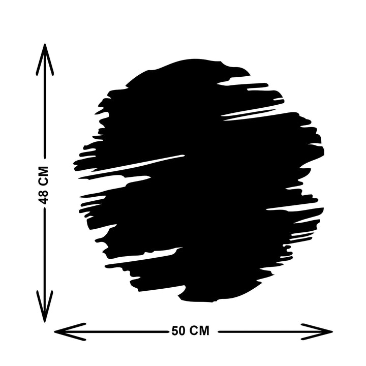 Brush Circle Metal Duvar Tablosu
