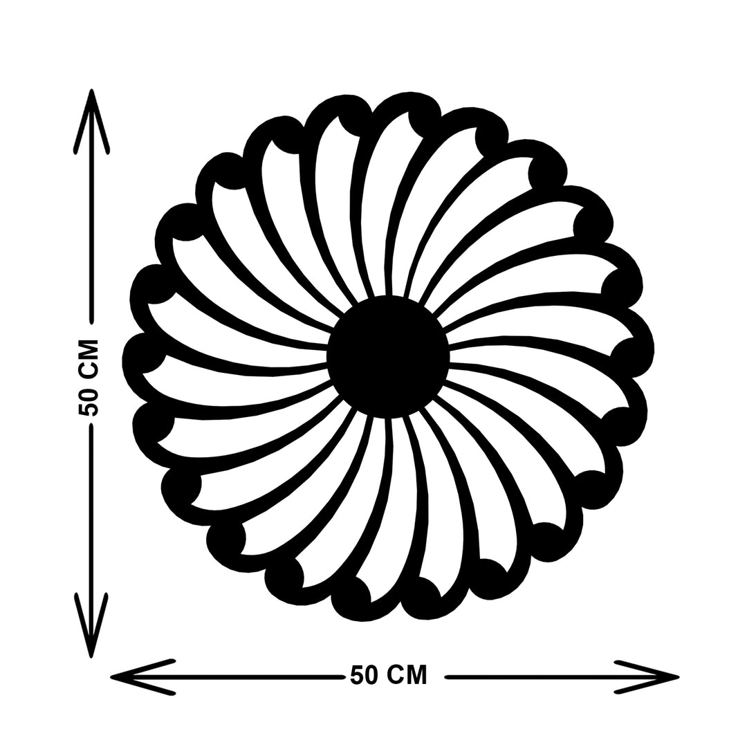 Daisy Flower Metal Duvar Tablosu