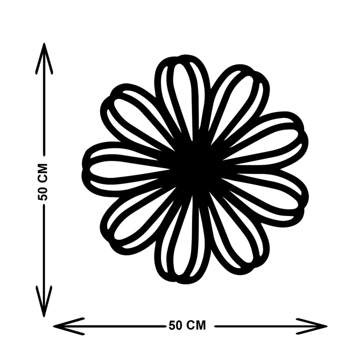 Daisy Nature Flower Metal Duvar Tablosu