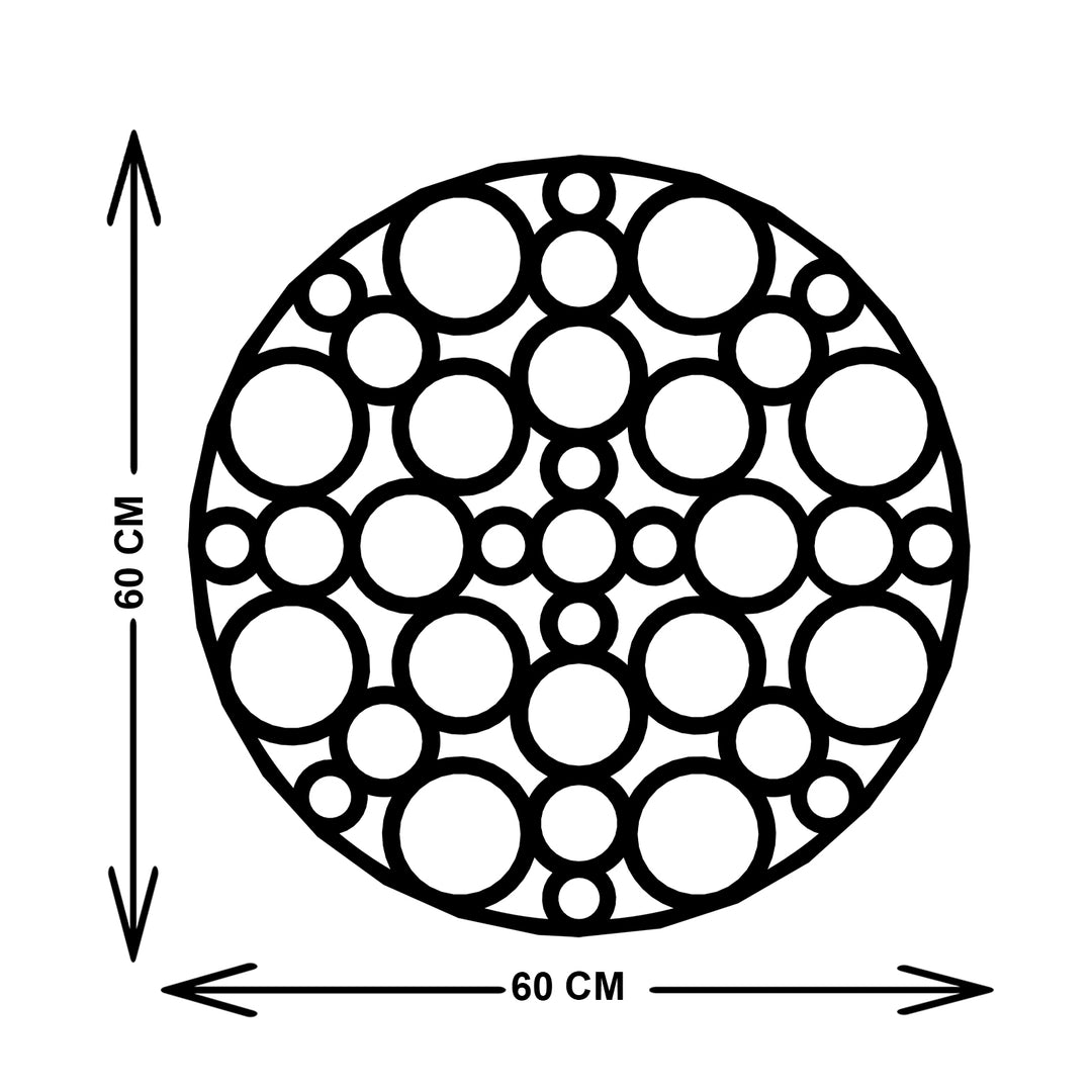 Bubble Circle Metal Duvar Tablosu