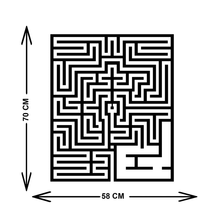 Labirent Metal Duvar Tablosu