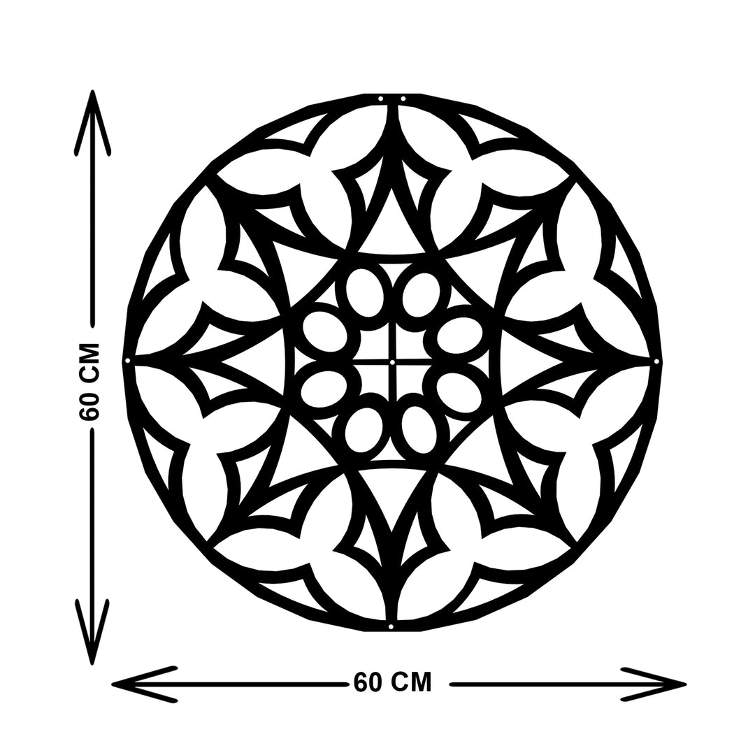 Mandala Metal Duvar Tablosu