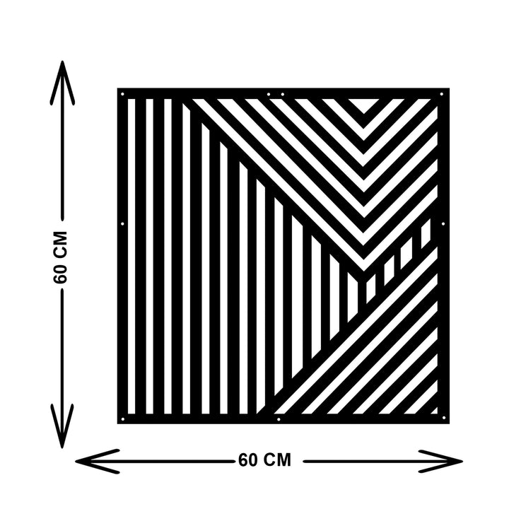 Geometric Lines Metal Duvar Tablosu