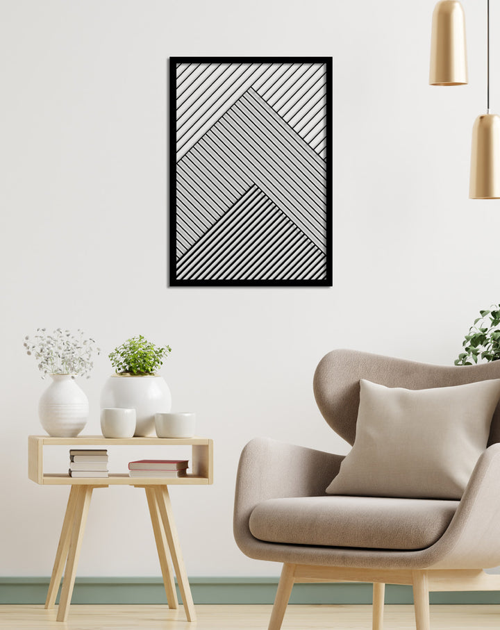 Geometric Line Metal Duvar Tablosu