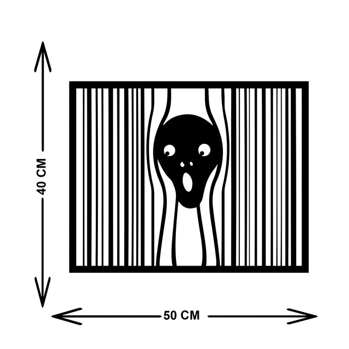 Line Çığlık Tablo Metal Duvar Tablosu
