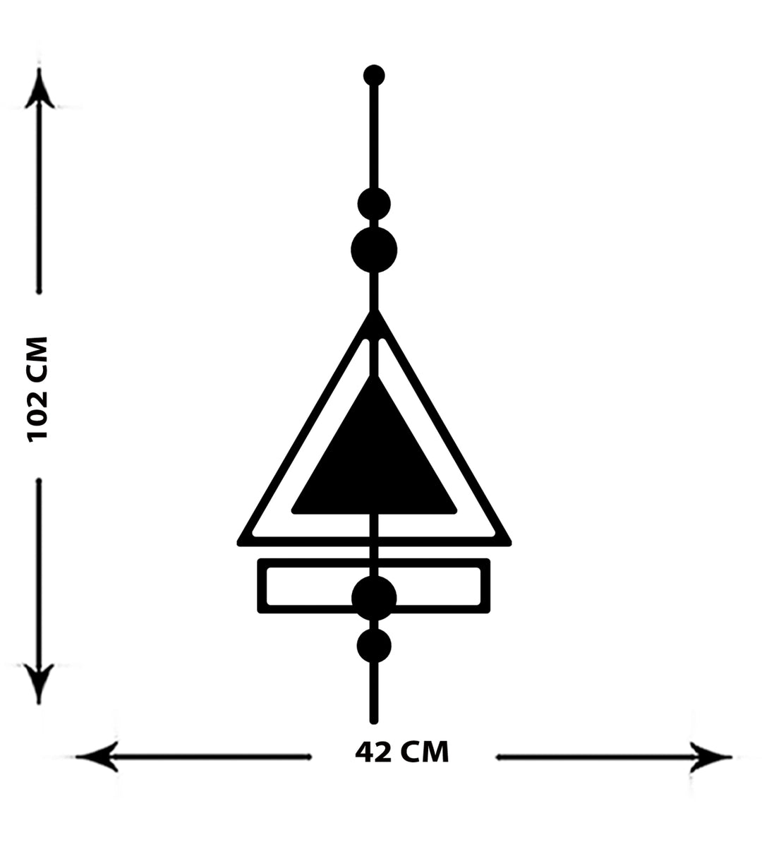 Tılsım Üçgeni Metal Duvar Tablosu