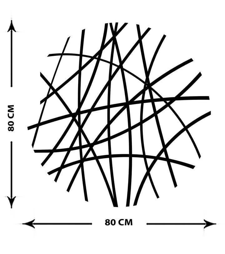 Kesişen Çizgiler Metal Duvar Tablosu