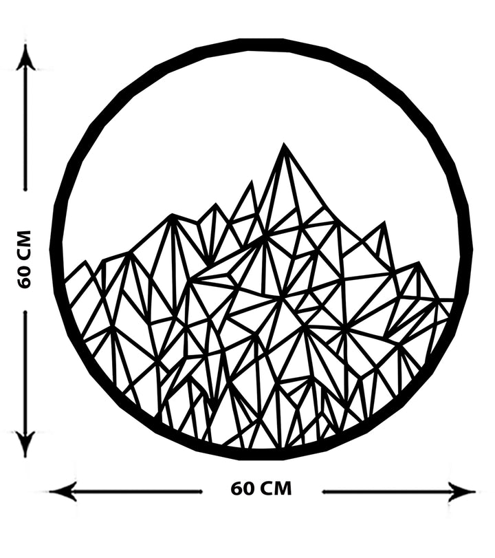 Circle Mountain Metal Duvar Tablosu