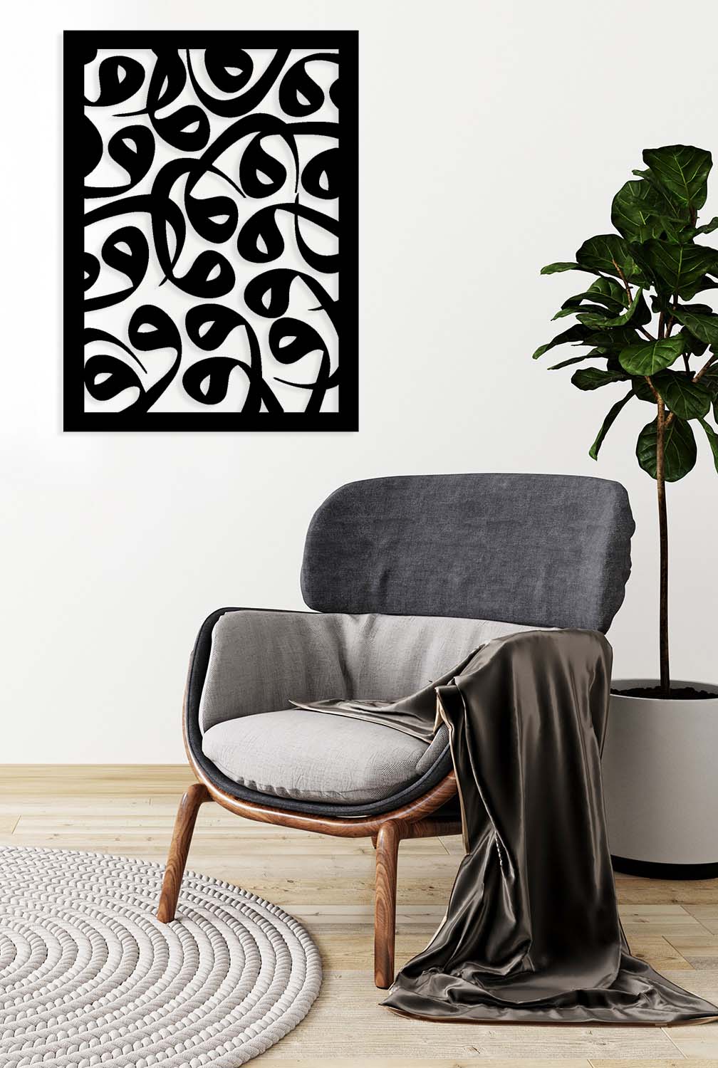 Vav Harfi Metal Duvar Tablosu