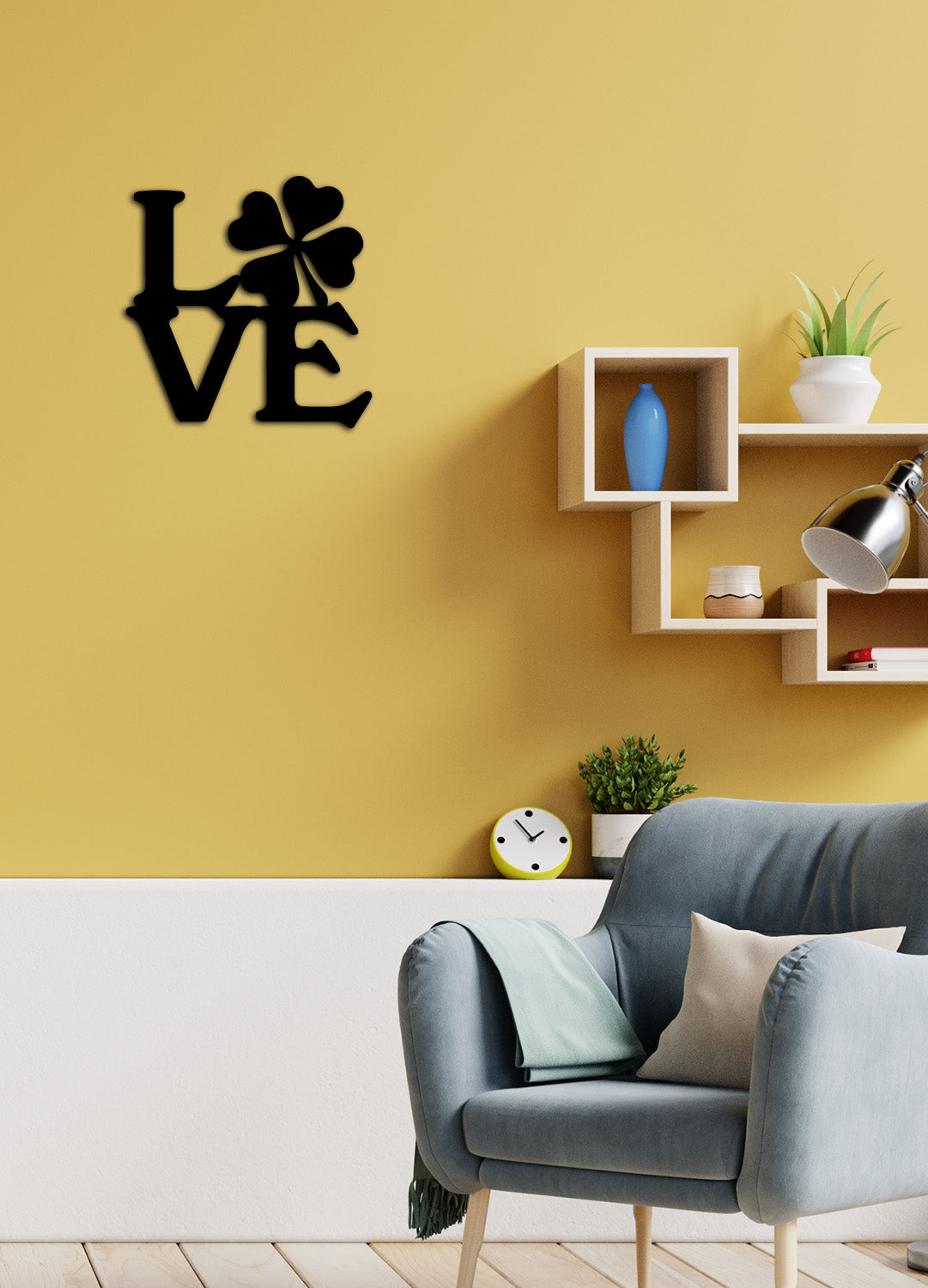 home-entrance-wall-decor-clover-love-metal