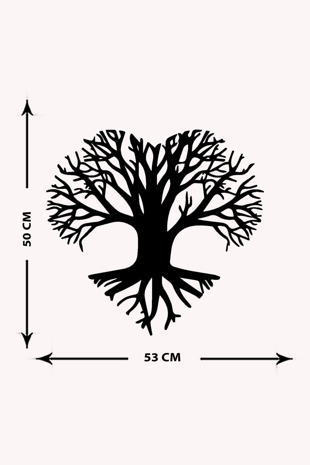 Tree Heart Metal Duvar Dekoru