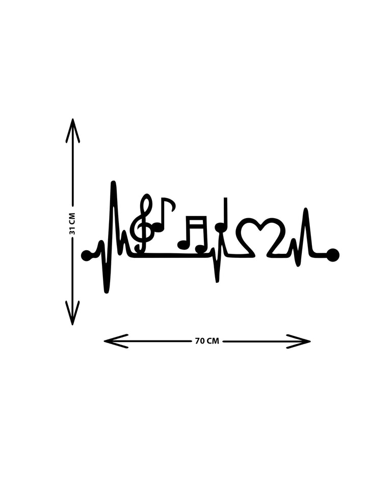 Notaların Ritmi Metal Duvar Tablosu
